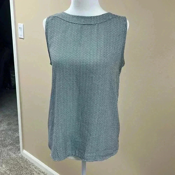 Loft Navy and White Blouse - Picture 1 of 7